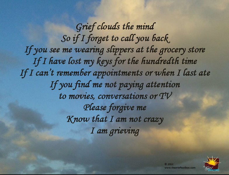 Grief Clouds The Mind  The Grief Toolbox
